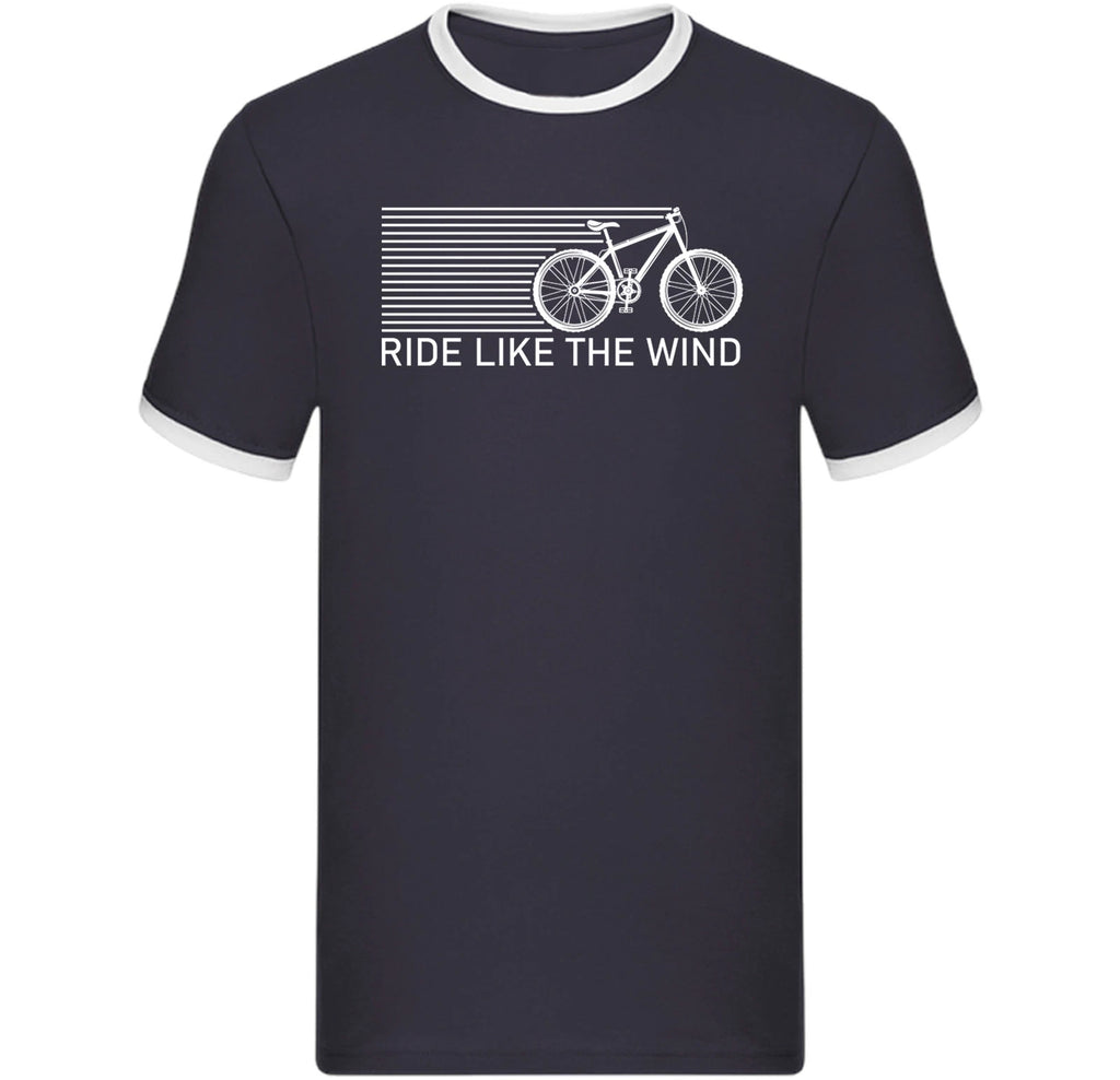 Ride Like the Wind Ringer T Shirt,Cycling Ringer shirt,Road cycling apparel Top