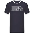 Ride Like the Wind Ringer T Shirt,Cycling Ringer shirt,Road cycling apparel Top