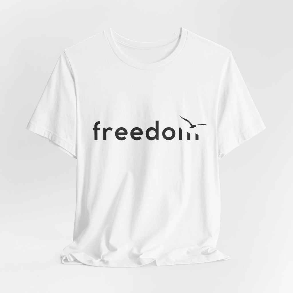 Minimalist Clever Design "FREEDOM" T-Shirt for Women or Men - Unisex Made in USA