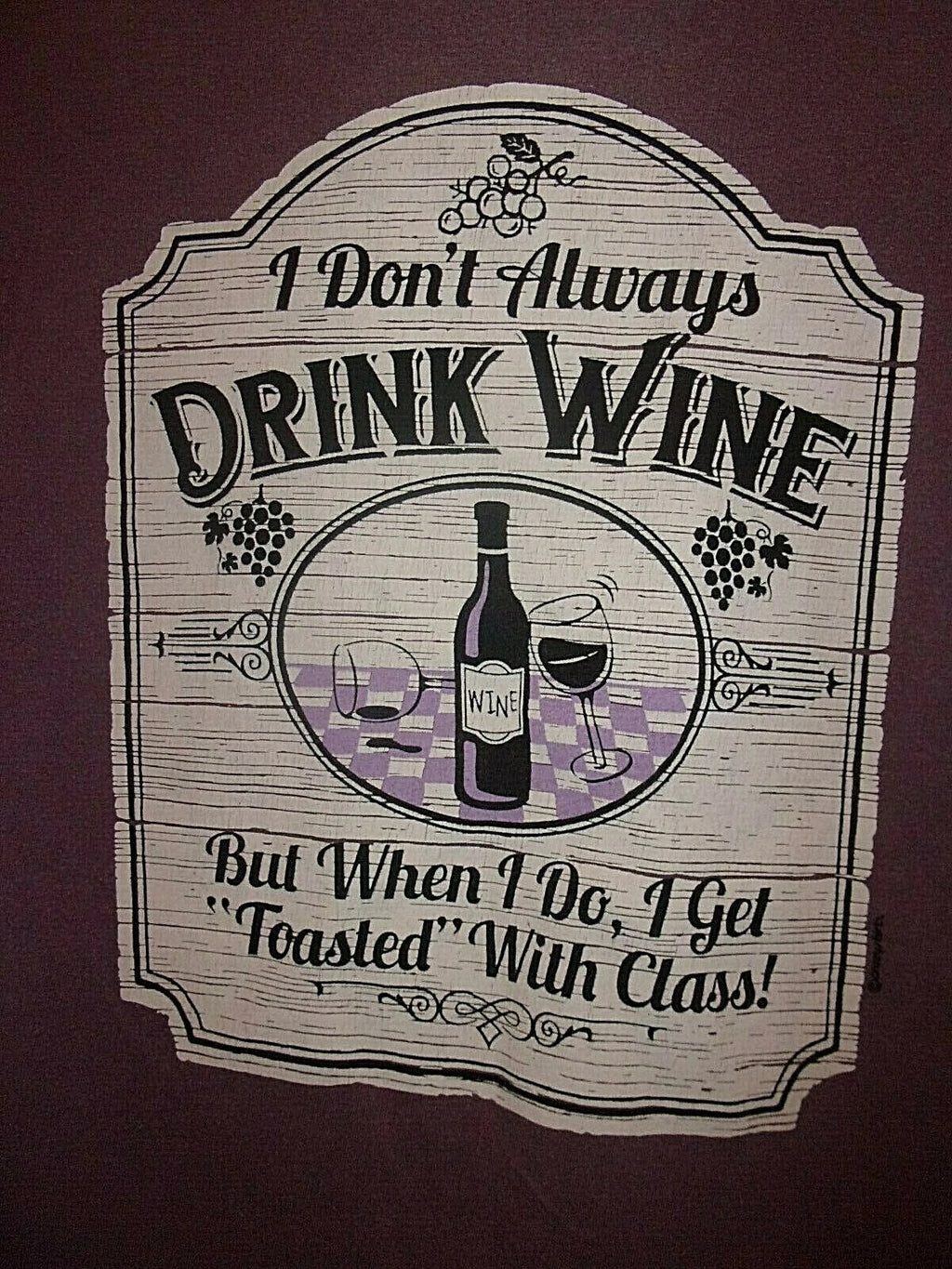 Drink Wine purple S t shirt Wine Dyed crazy shirt