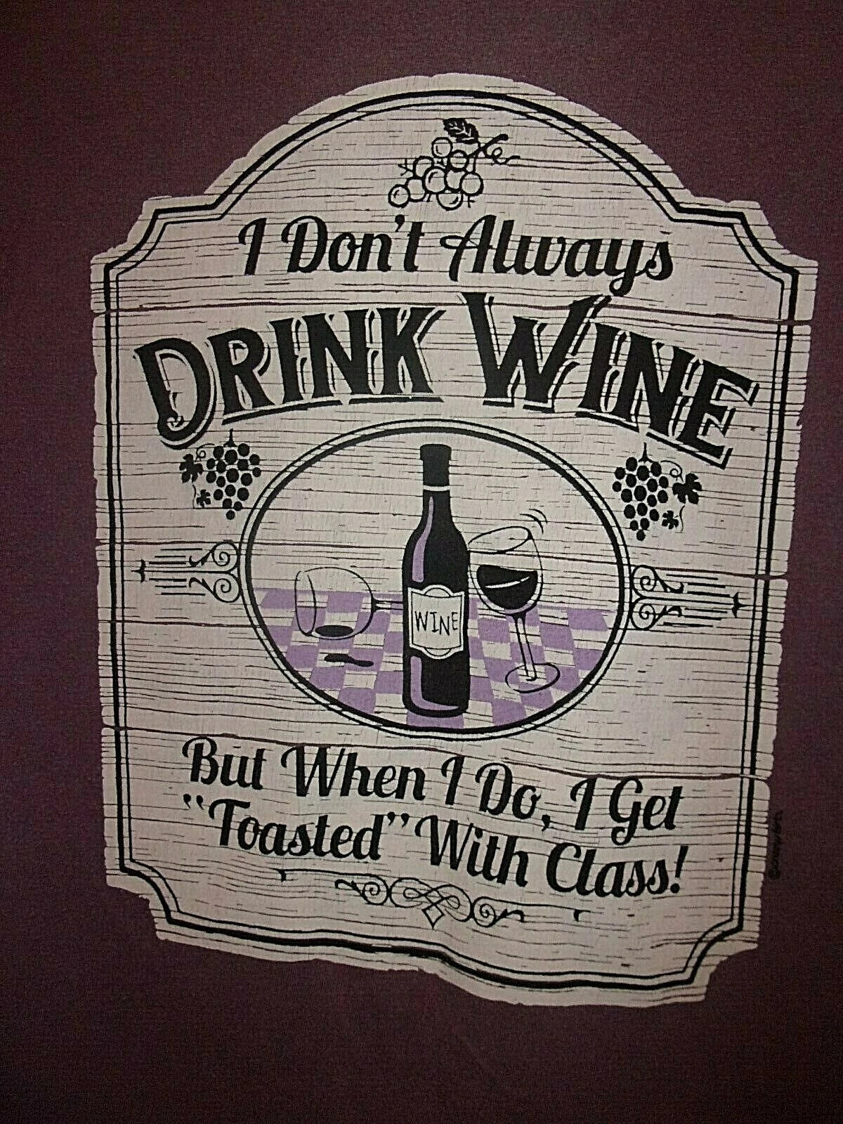 Drink Wine purple S t shirt Wine Dyed crazy shirt