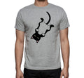 Crazy Cat Japanese Anime Trendy Grey Printed Cotton Men's T-shirt Top Tee
