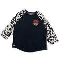 TruKFit Men's 2XL Black Pixelated Raglan 3/4 Sleeve Graphic T-Shirt Rare