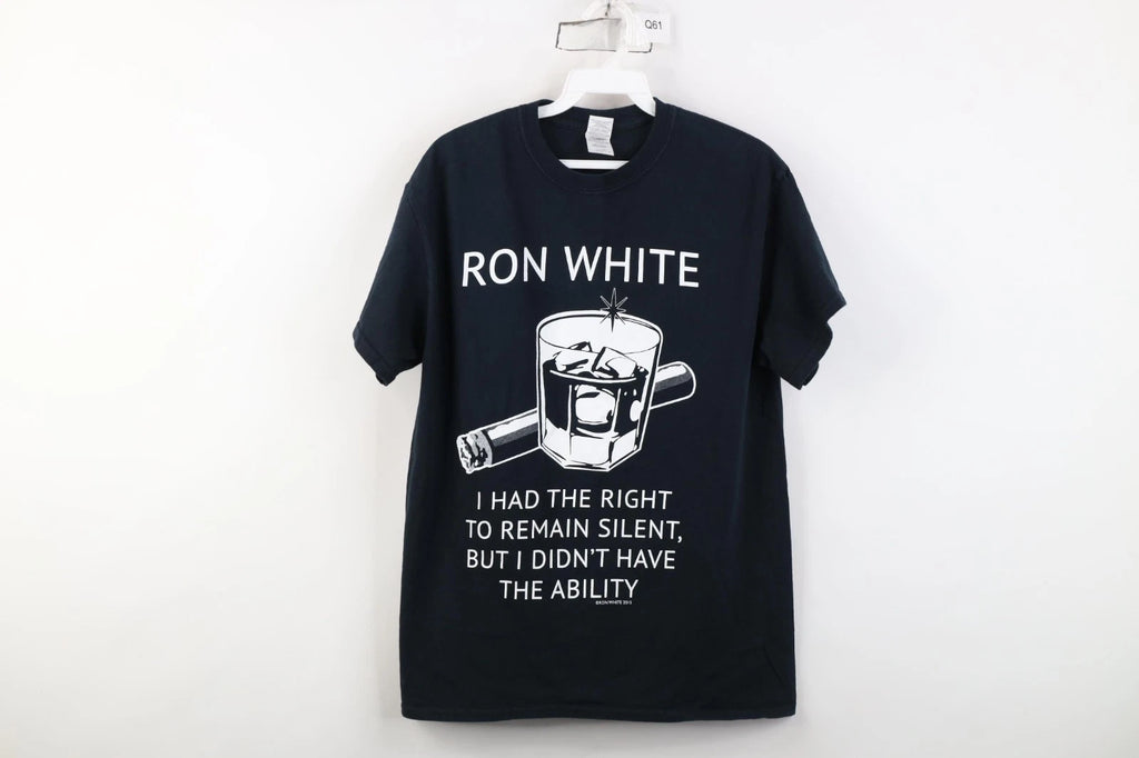 Vintage Y2K Mens Medium Faded Ron White Stand Up Comedy Comedian T-Shirt Black