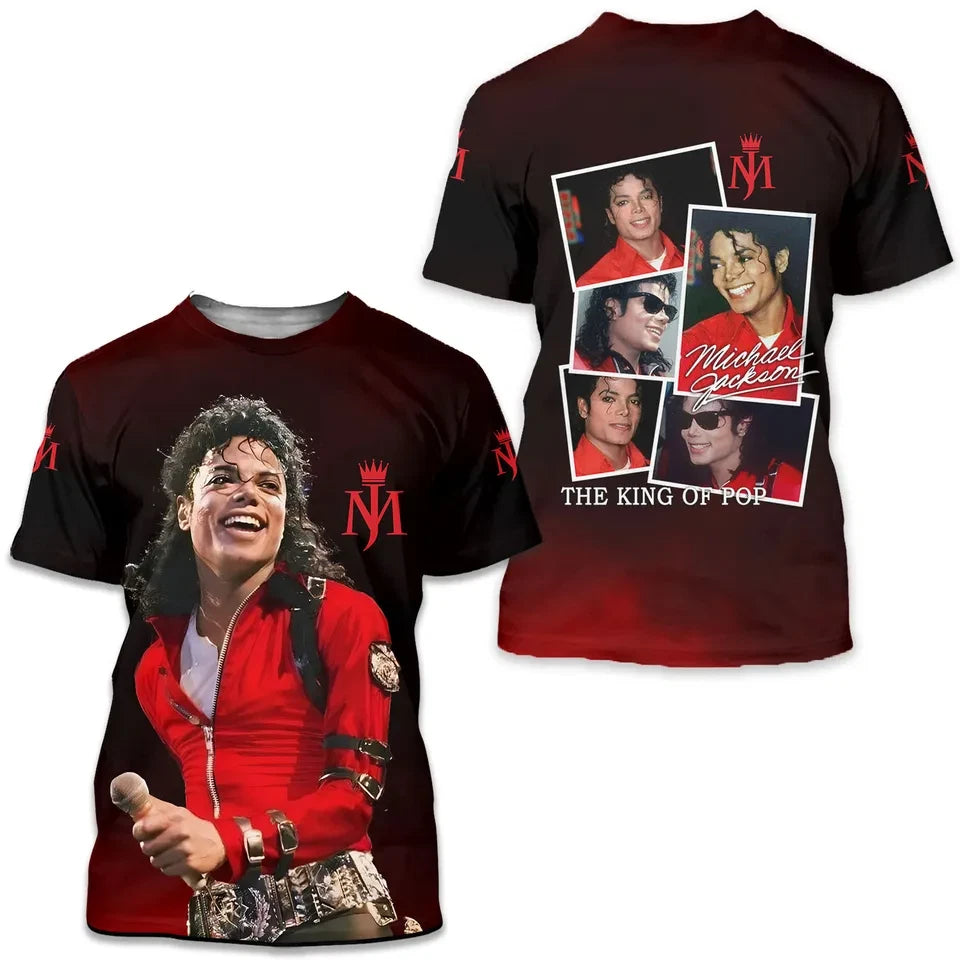 Michael Jackson 3D T Shirt Iconic Pop Music Premium Cotton Daily Wear Unisex