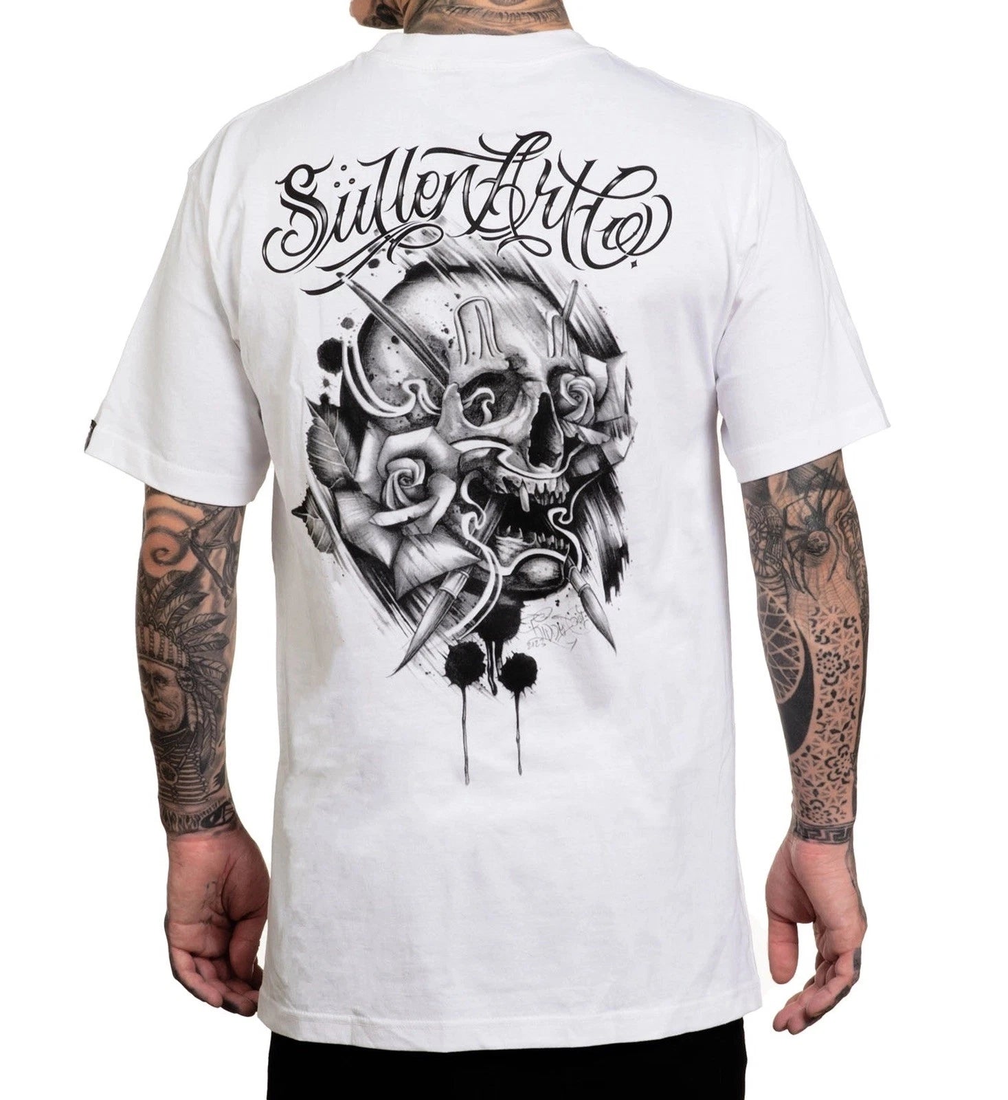 SULLEN CLOTHING KIDDO BADGE  TATTOO ART WHITE STANDARD T-SHIRT