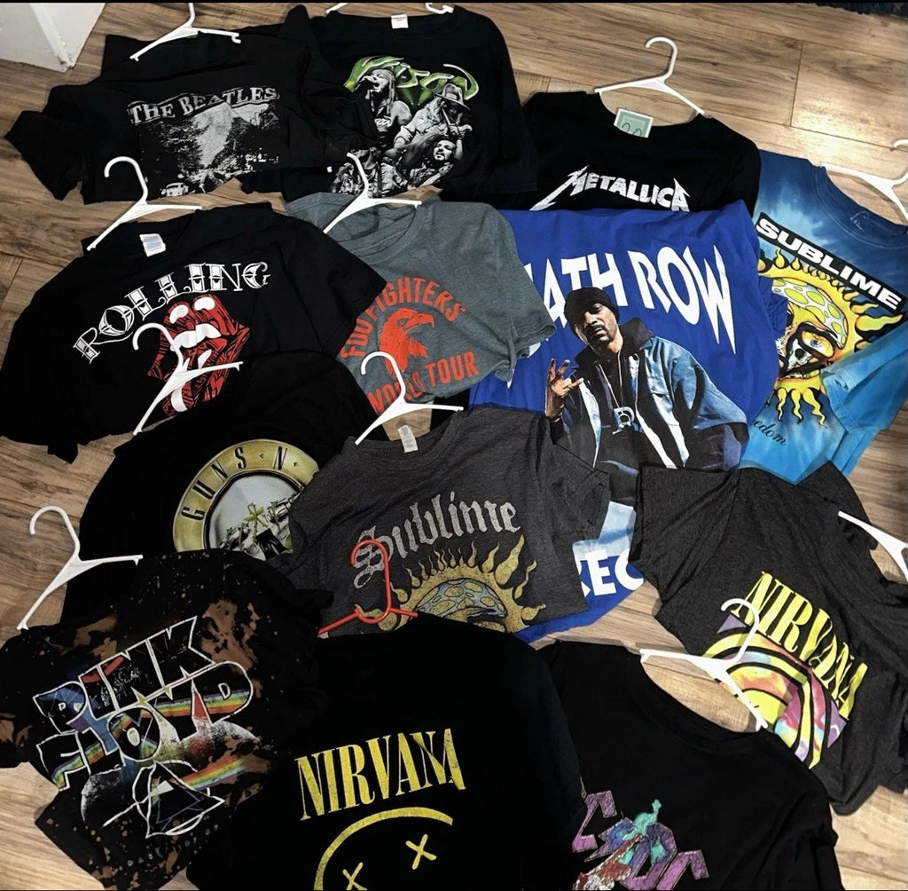 Modern Band T Shirt Lot Mens Mixed Sizes Reseller Bundle 20pc Rock Rap Pop Metal