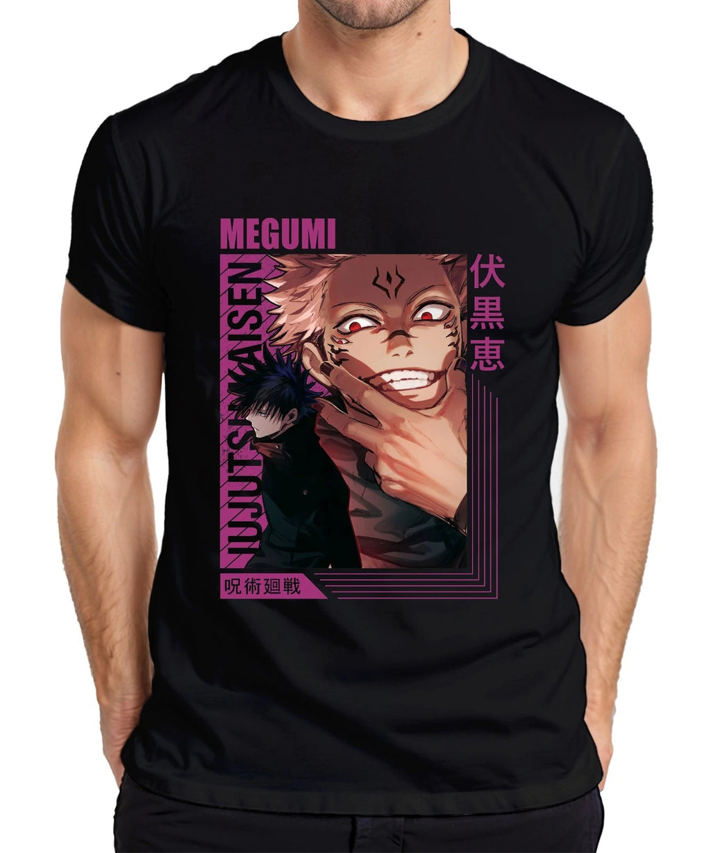 Jujutsu Kaisen Sukuna Megumi Anime Aesthetic Curse Dark Gift Men's T-Shirt