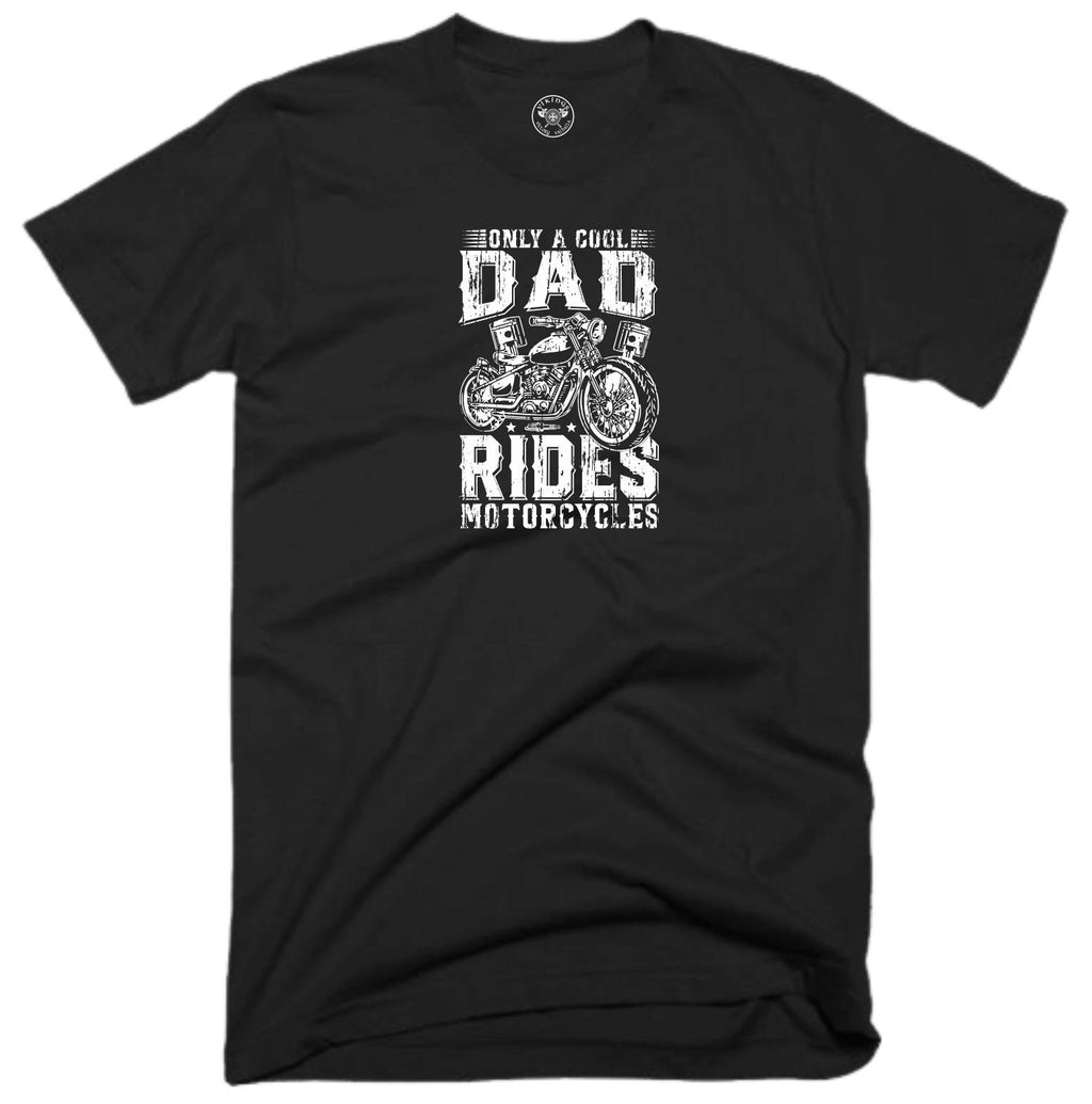 Cool Biker Dad T Shirt Casualwear Daddy Birthday Father's Day Fun Joke Gift Top
