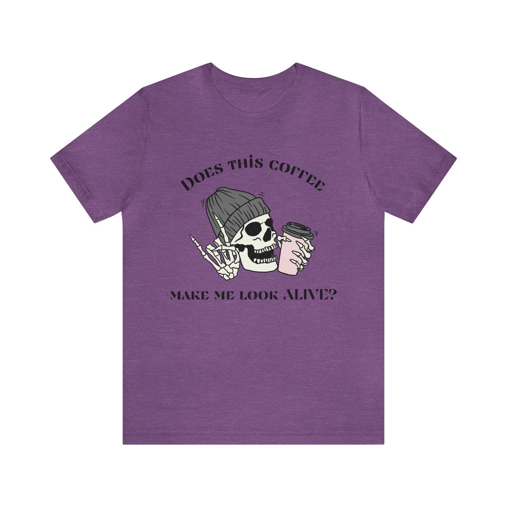 Funny Coffee Shirts - Skeleton - Caffeine - Unisex Jersey Short Sleeve Tee