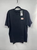 New Balance Woven Label T-Shirt Men L Black Graphic 100% Cotton Short Sleeve NWT