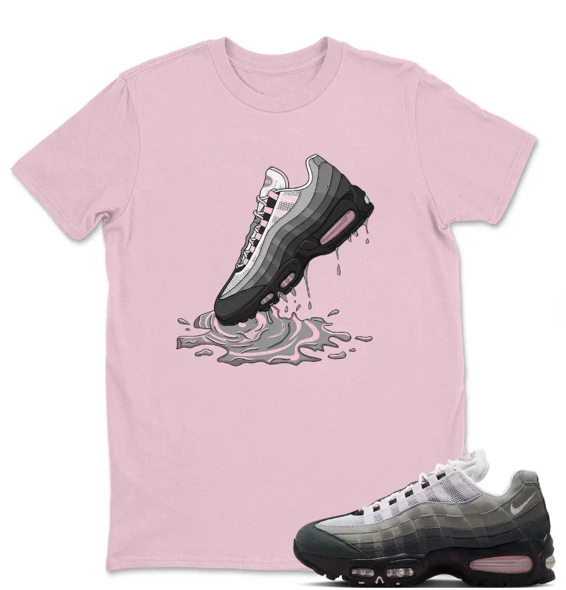 Air Max 95 Pink Foam Black White OG Big Bubble T Shirt Match Dripping Shoe