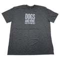 ANVIL by Gildan Grey Short Sleeve "Dogs & Wine" T-Shirt Size Large