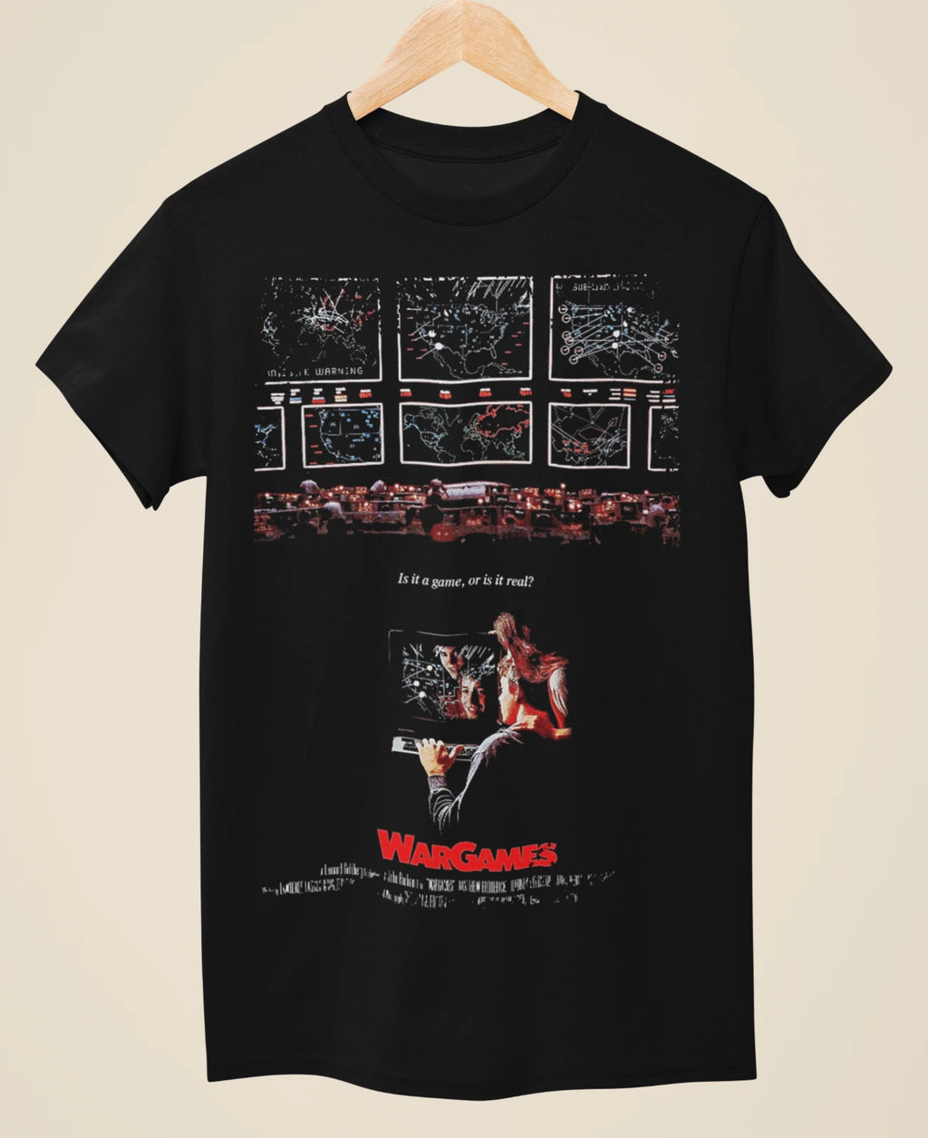 WarGames (1983) - Movie Poster inspired Unisex Black T-Shirt