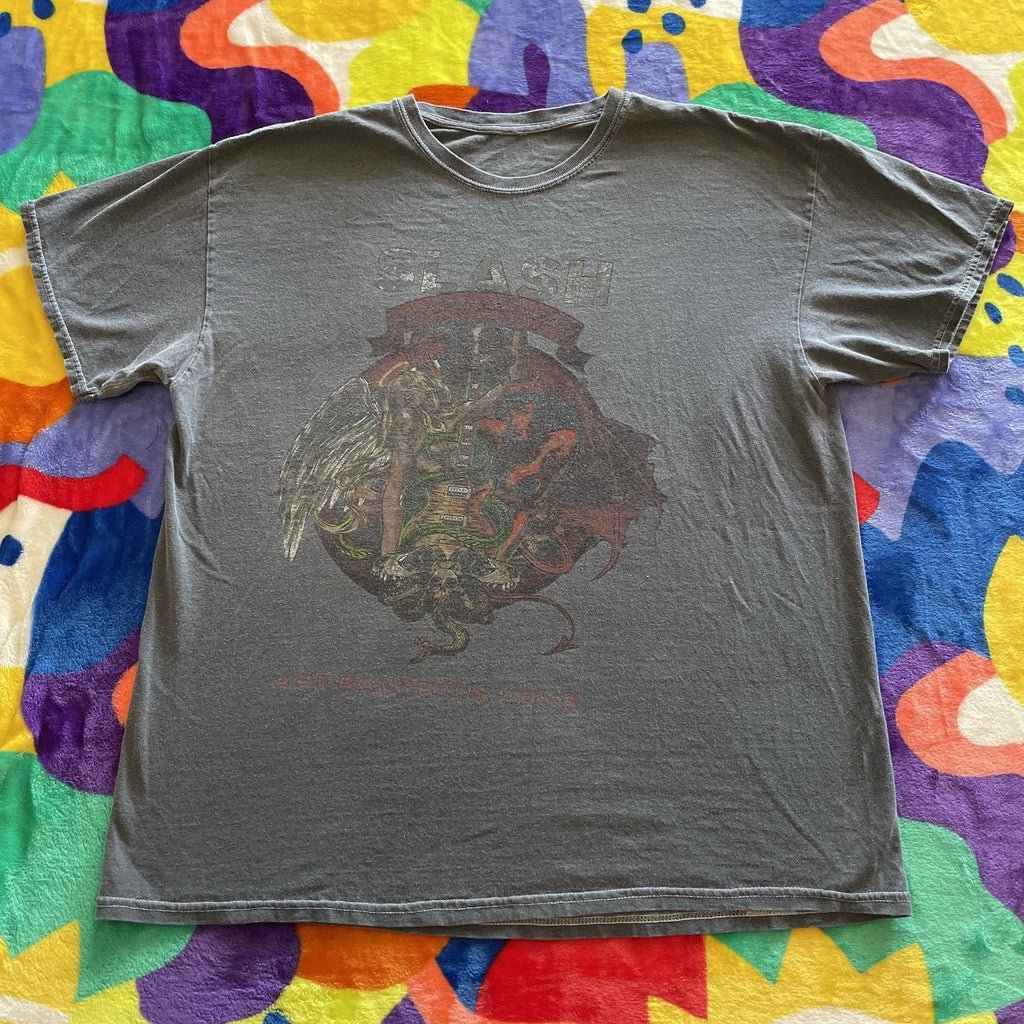 Slash Apocalyptic Love T-Shirt Mens Large Dragons Guitar Art Classic Rock Music
