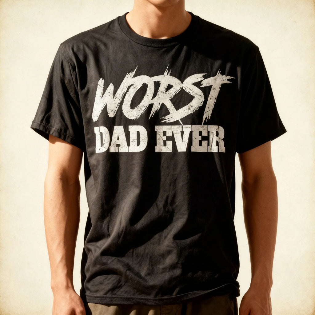 Mens Worst Dad Ever Sarcastic Funny Fathers Day T-Shirt