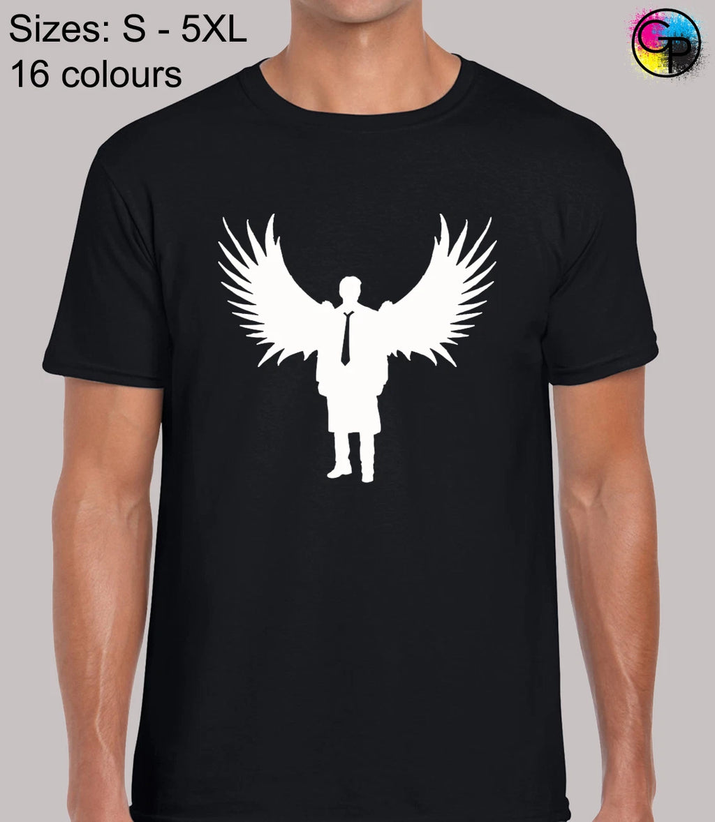 Castiel Silhouette Supernatural Winchester Novelty Regular Fit T-Shirt for Men