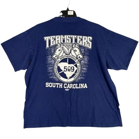 South Carolina Brotherhood Teamsters Shirt Local USA made Windjammer Mens XXL