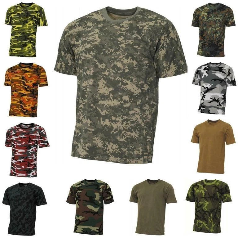 US T-SHIRT army camouflage shirt S-3XL many colors camo BW Bundeswehr camouflage shirt New