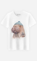 Men's Short Sleeve T-Shirt White, TATTOOED WALRUS