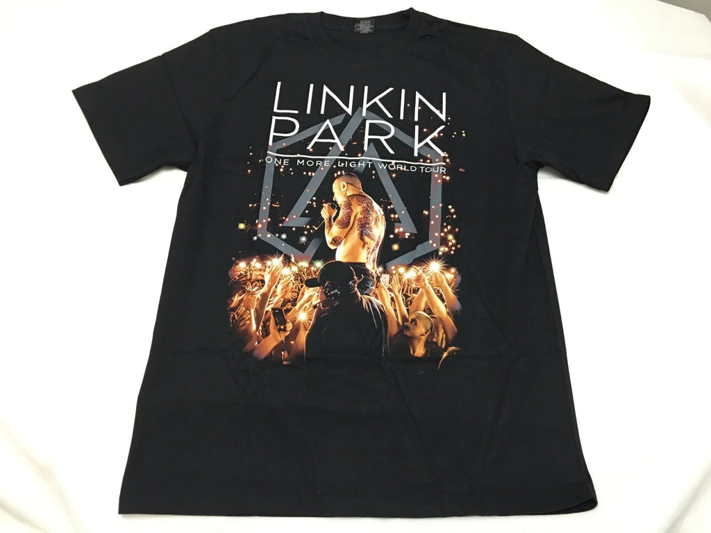 Vintage Style Linkin Park One More Light Tour Graphic Rock Band T-shirt XL Black