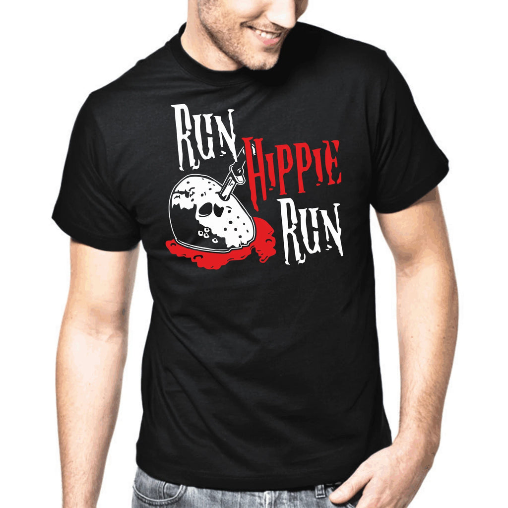 Run Hippie Run Horror Jason Hokcey Mask Blood Said Fun Gift T-Shirt