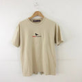 Modern Amusement Men's Beige Cotton T-Shirt L Short Sleeve Printed Used