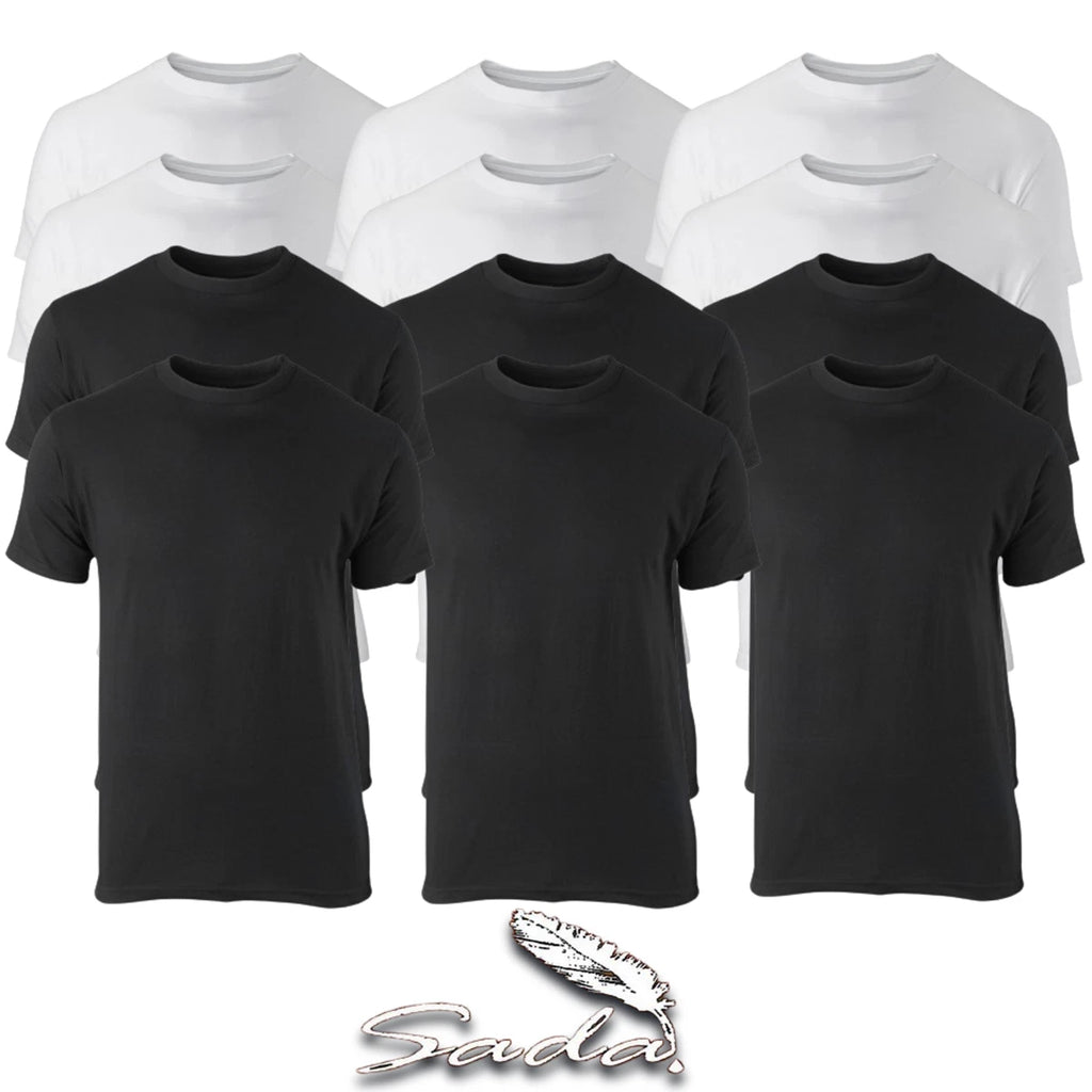Sada T-Shirt Crew-neck Short-sleeve (1-Dozen/ 12pc) 100% Cotton