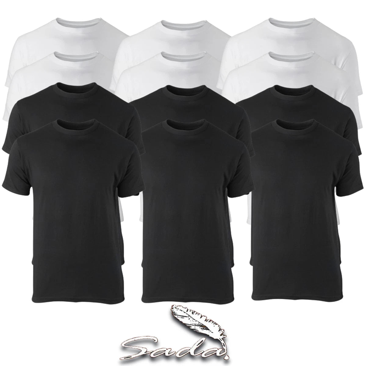 Sada T-Shirt Crew-neck Short-sleeve (1-Dozen/ 12pc) 100% Cotton