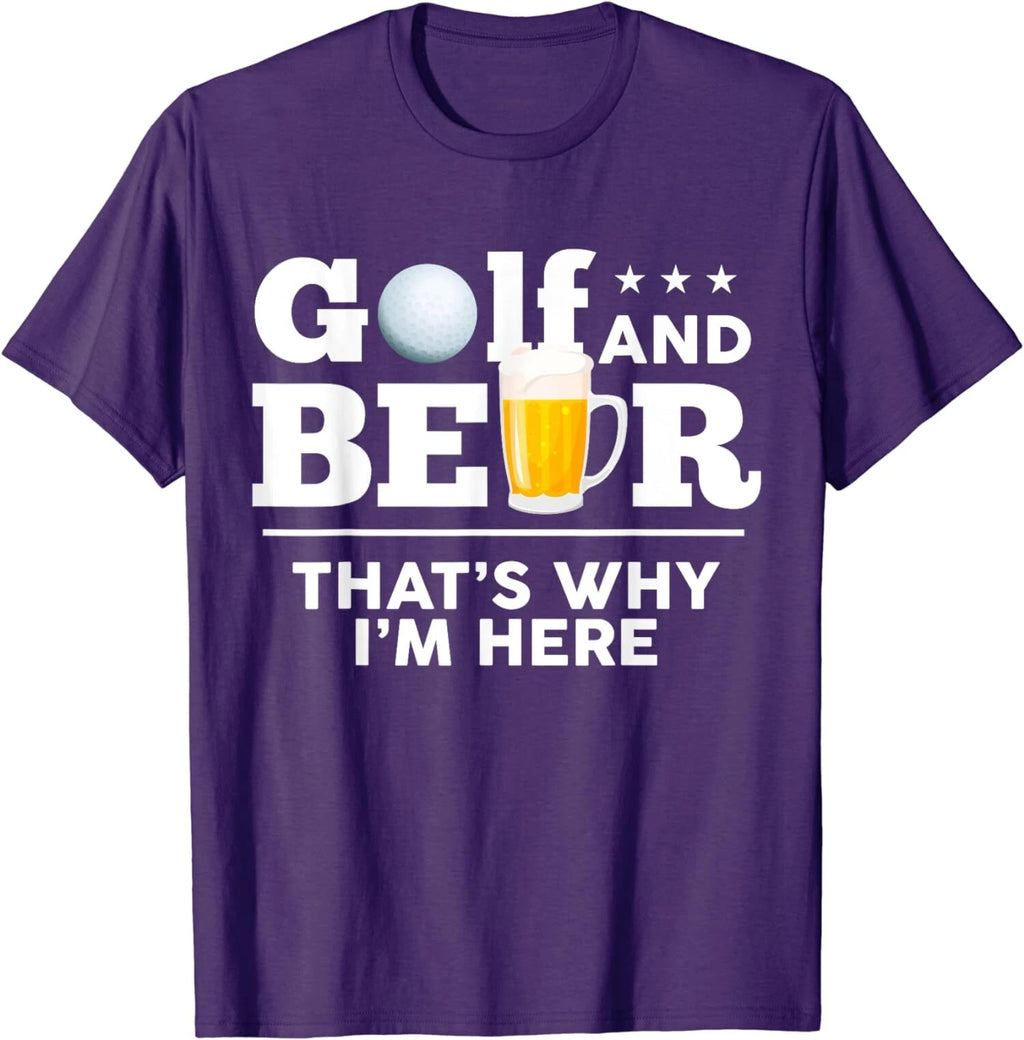 Golf And Beer Joke Dad Funny Father Drinking Birthday T-Shirt