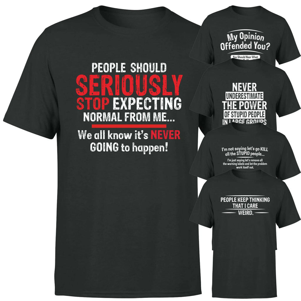 Sarcastic Sarcasm Funny Unisex T Shirt Humour Joke Quote Novelty Black Tee #A