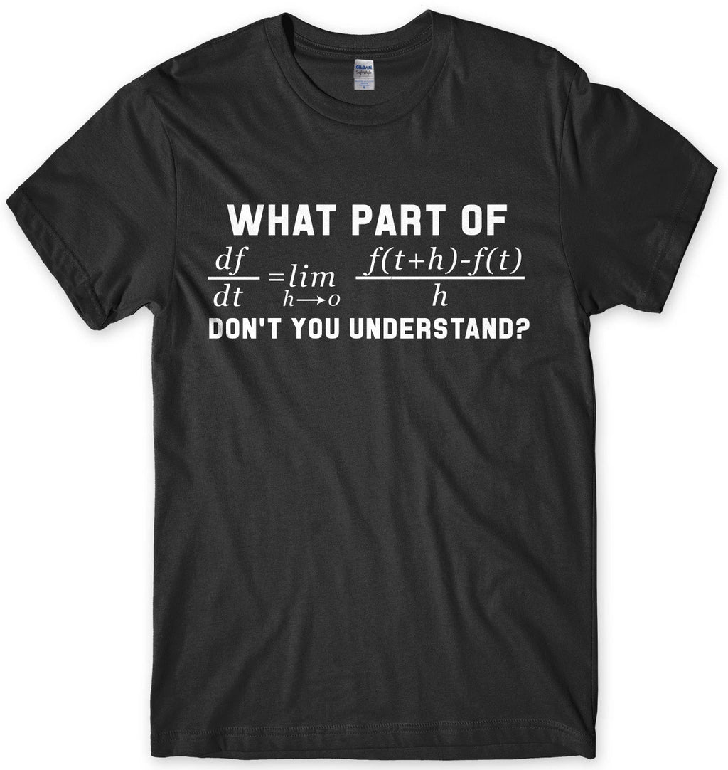 What Part Of Don't You Understand? Mathematical Equation Funny Mens T-Shirt