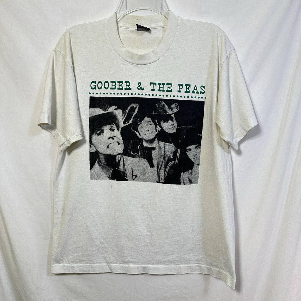 Vintage Goober & The Peas Distressed Cowpunk Band Tee Detroit Music T-Shirt 90's