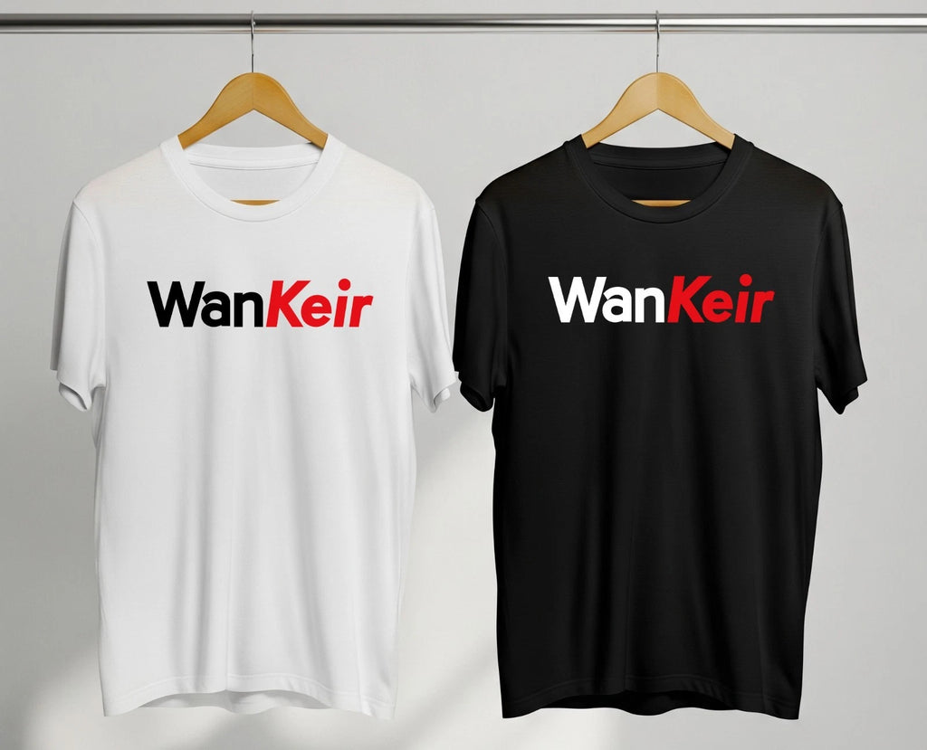 Anti Starmer Wankeir T Shirt Funny Meme Joke Parody Graphic Retro Comedy Tee Men