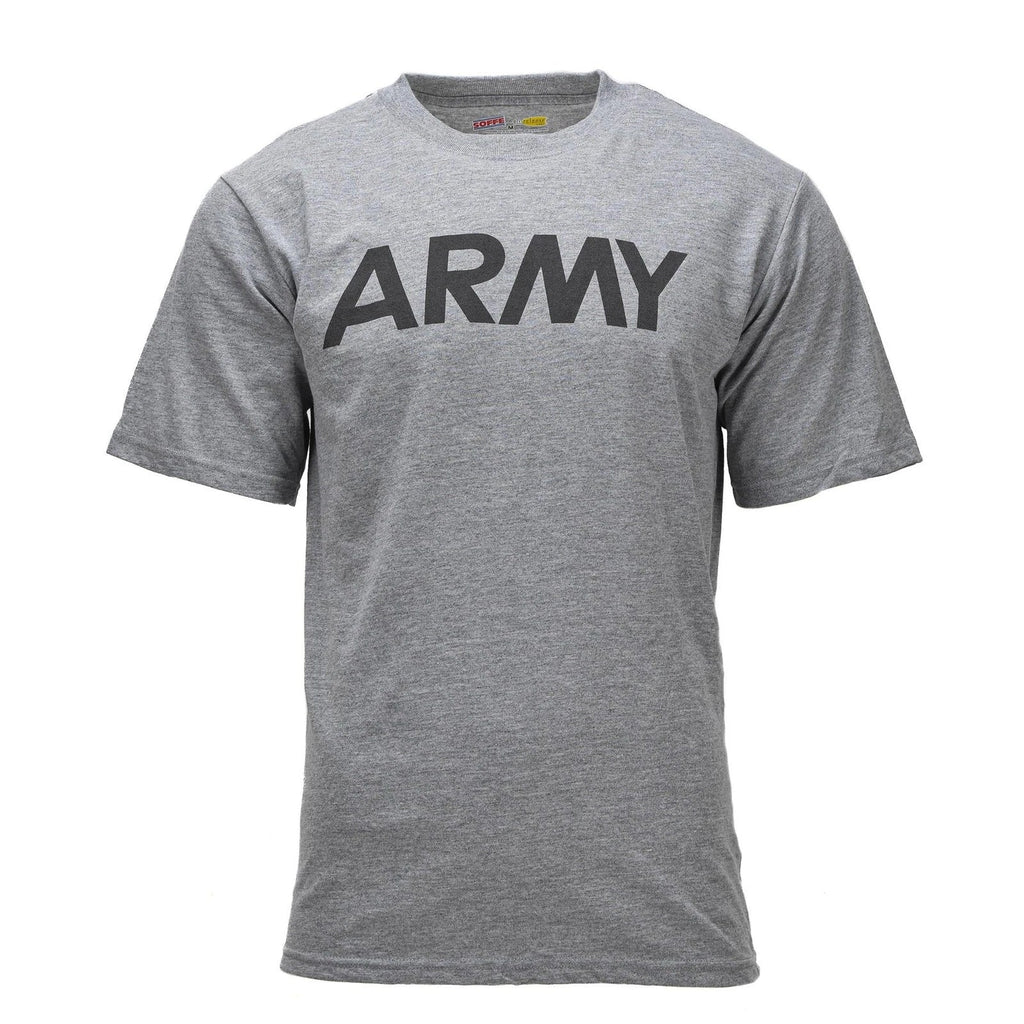 Original U.S. Military Classic GI T-Shirt Short Sleeve Soffe Army Logo Gray