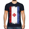 Mordovia Grunge Flag T-Shirt T-Shirt Top Football Gift Jersey Clothes