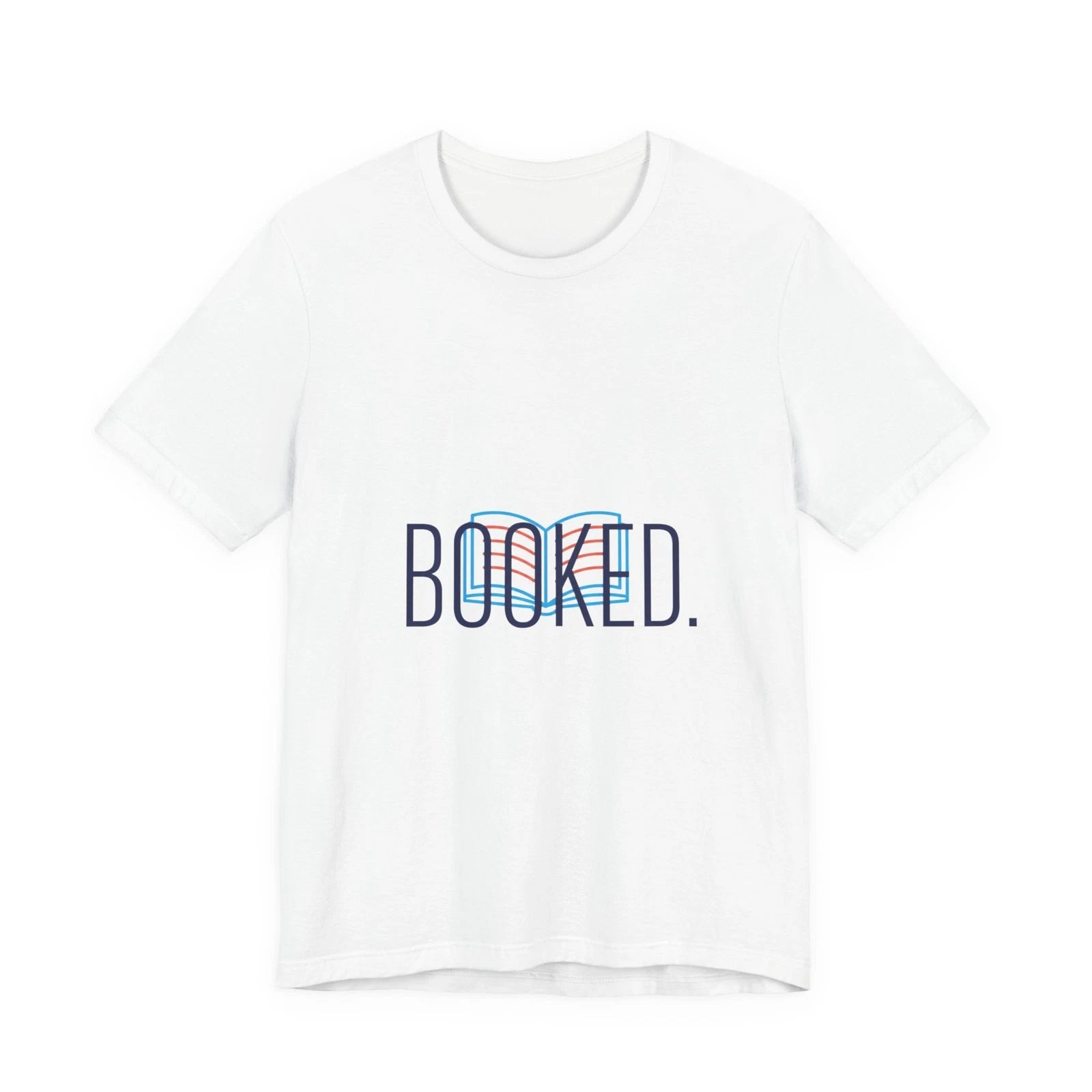 BOOKED. Tee | outline text shirt, hollow font minimalist typography