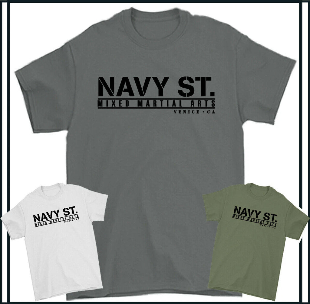 NAVY ST T-SHIRT Gym UFC MMA Training Top Mixed Martial Arts 2014 Kingdom TEE
