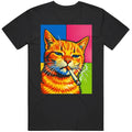 Cat Smoking Cigarette Cat Lover Meme POP ART Funny Unisex Great Gift Idea v2 T S