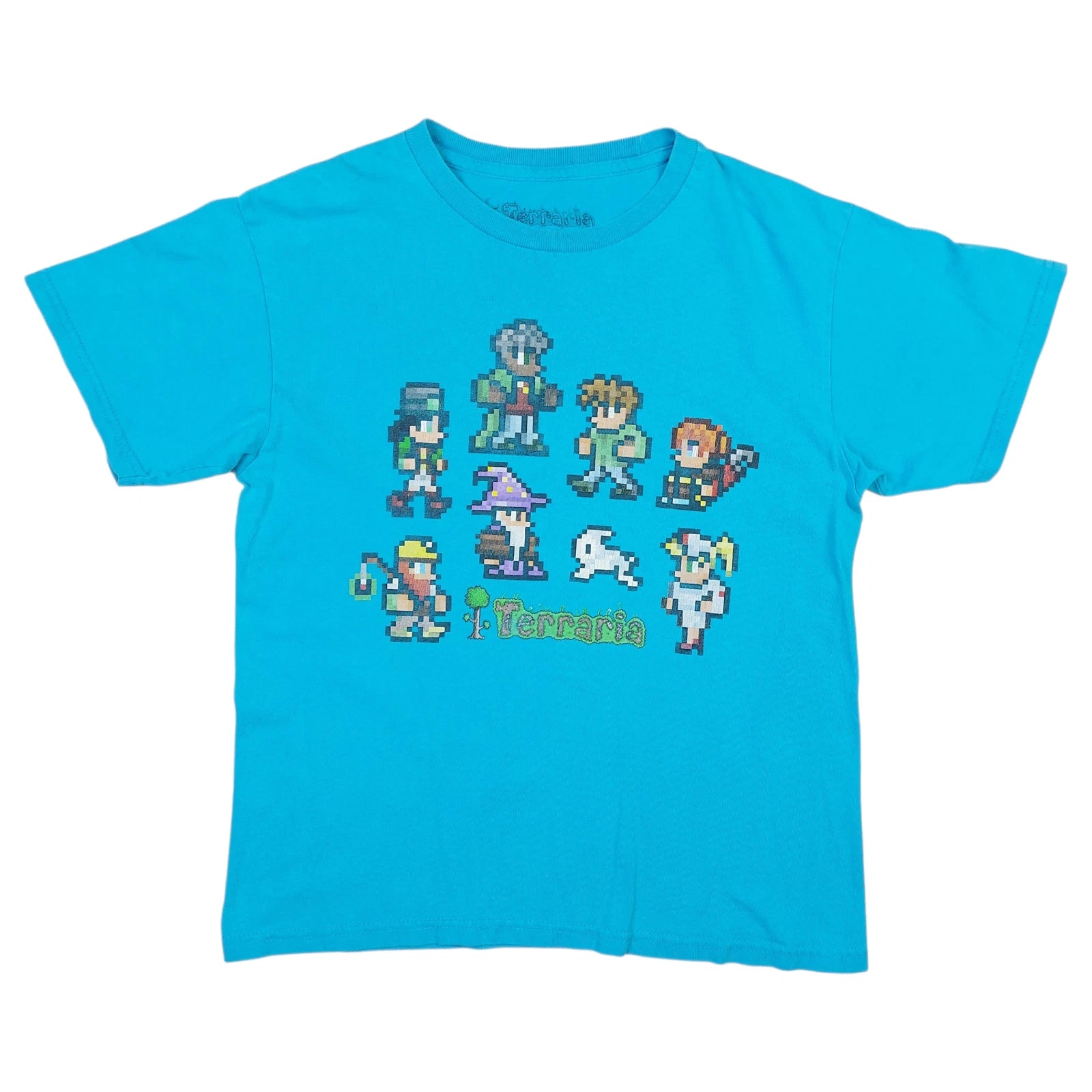 2016 Terraria Sandbox NPC Pixel Art Game Promo Official Merch T-Shirt S/M