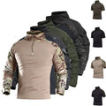 Mens Tactical T-Shirt Long Sleeve Us Army Military Combat Shirts Hiking