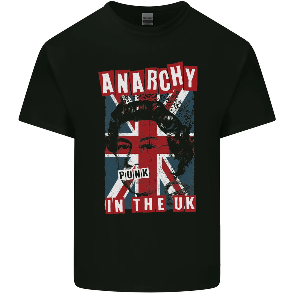 Anarchy in the UK Punk Music Rock Mens Cotton T-Shirt Tee