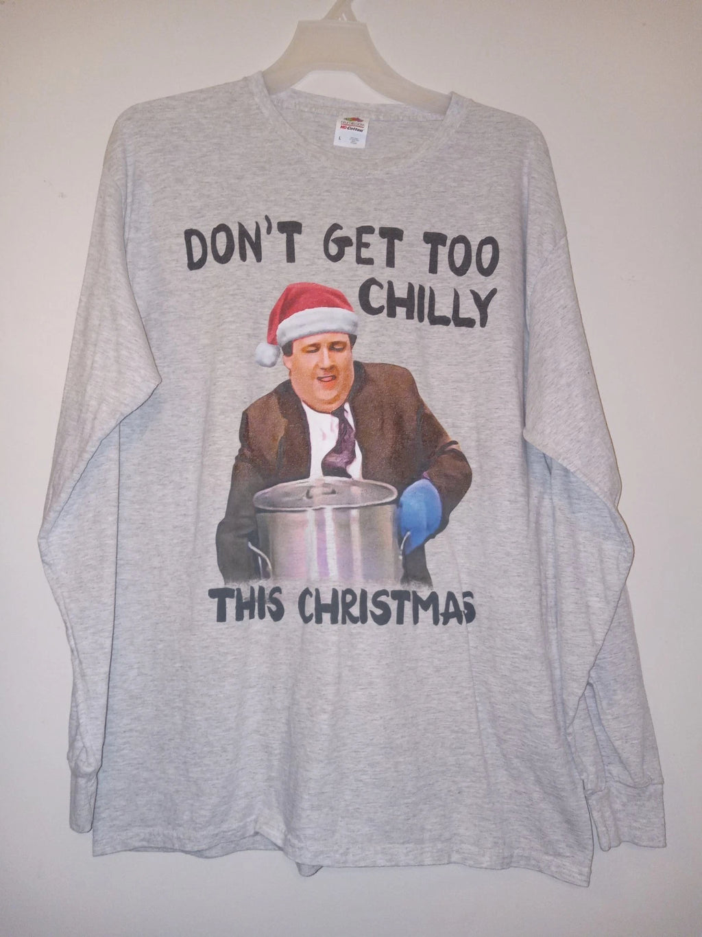 The OFFICE Funny Xmas L Sleeve  GRAPHIC TEE SZ LG