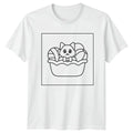 Cat in Basket Easter Eggs Animals Mens T-Shirt Womens Tee Graphic