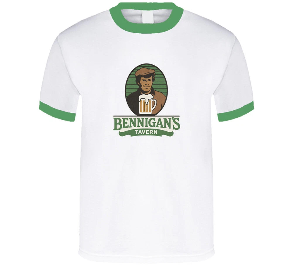 Bennigan's Tavern Beer 1980s Vintage Ringer T Shirt