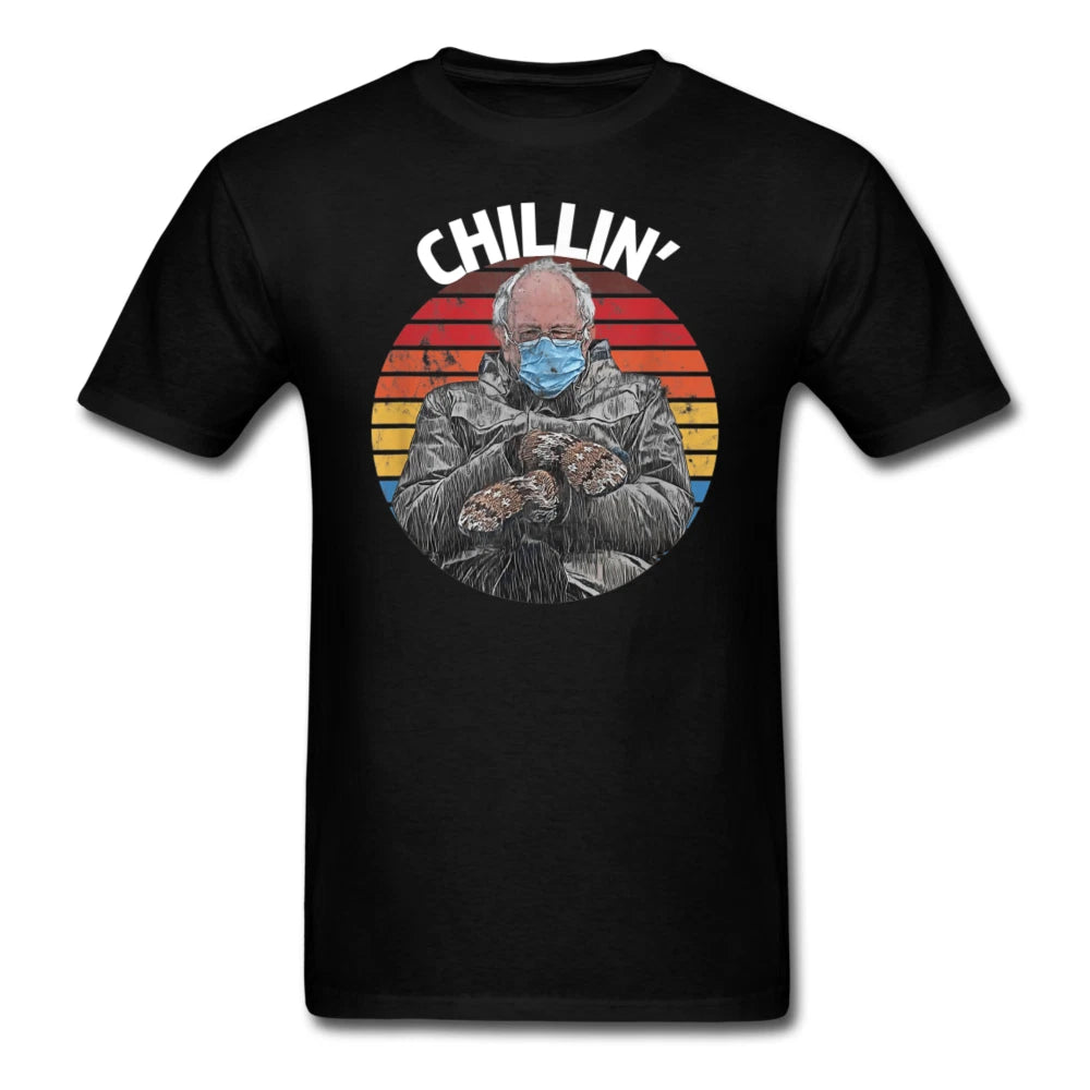 chillin' funny inauguration bernie sanders mittens meme T-Shirt Size S-6XL