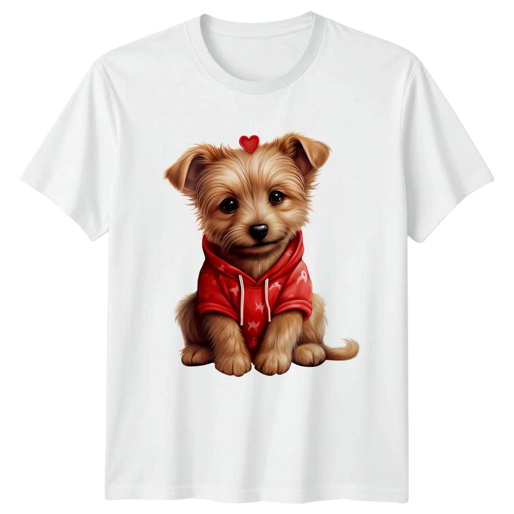 Puppy Dog Animals Mens T-Shirt Womens Tee Graphic Unisex Top Pet Lover Gift
