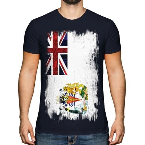 BRITISH ANTARTIC TERRITORY GRUNGE FLAG MENS T-SHIRT TEE TOP FOOTBALL GIFT SHIRT