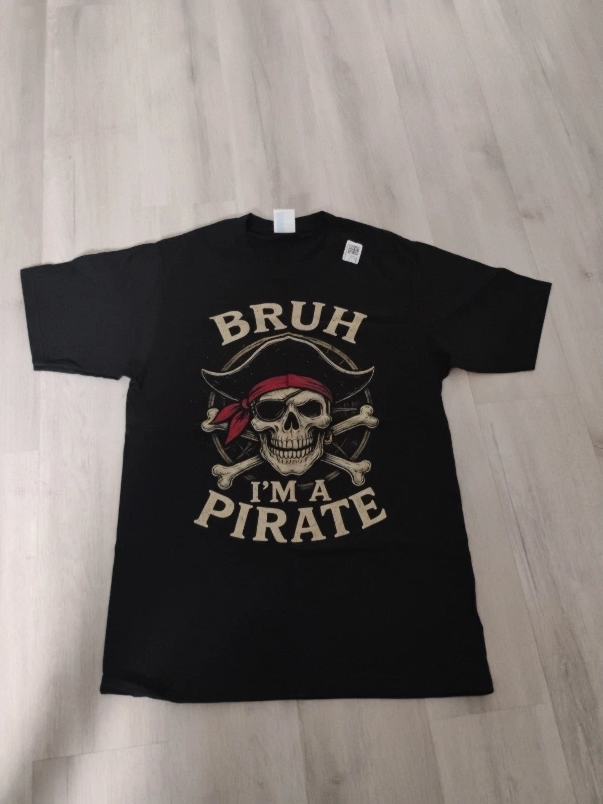 Bruh I'm a Pirate Lazy Pirate Skull Costume Halloween T-Shirt