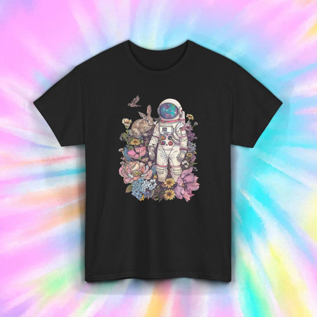 Astronaut Rabbit Shirt Floral Space Fantasy Naturecore Aesthetic Tee S-5XL
